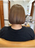 20代30代大人可愛い髪質改善グレージュボブ透明感