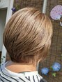 ブルネットカラー(Brunette color) 白髪も染めつつベージュ系のハイトーンで若々しく仕上げてます。