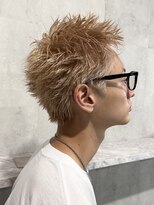 ラベル 渋谷(LAVEL)&nbsp;スパイキーショート/ブロンド/ブリーチカラー/抜きっぱなし