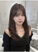 上品可愛い◇韓国っぽワンカールレイヤー/グレージュ