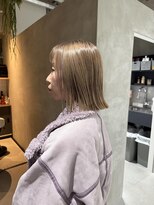 リル 住吉店(LiL)&nbsp;外はねボブ × ベージュ
