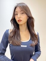 バイオレットジェム(Violet`jem)&nbsp;ナチュラル レイヤーロング 前髪パーマ グレーベージュ