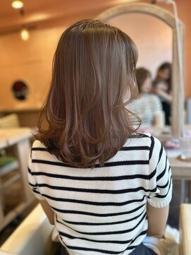 エン 仙台(en) ミディアムレイヤー/ライトベージュカラー/プレミアムケアカラー