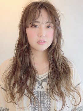 ザジヘアー(ZAZIE hair) 【ハイライト】アンニュイロングウェーブ