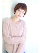 オーロ 緑地公園店(ORO)&nbsp;ローライトアッシュブラウン大人かわいい小顔ワンサイドショート