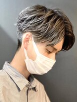 エルマーク(L-MARK) ハイライトセンターパートメッシュダブルカラーツーブロック