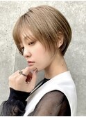 丸みが綺麗な美シルエットショートボブ