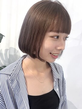 ピークスヘア(peaks hair) 透明感 ブラウン 重軽ボブ 『2023 秋冬』