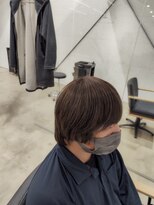 ビーヒアナウ N゜03 金沢駅西店(BE HERE NOW) メンズウルフ/アッシュブラウン/束感