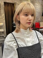 ミンクス渋谷スマートサロン(MINX shibuya smart salon)&nbsp;魅力倍増カール シアーカラー ショート 姫カット ダークアッシュ