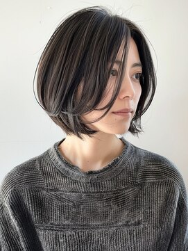 ティダスマイル ふじみ野店(tida smile) こなれミディ/白髪ぼかしハイライト＊レイヤーカット40代/50代
