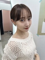 サンド 池袋 2nd(sand)&nbsp;顔周りレイヤーカット小顔丸みショート/黒髪地毛風カラー/池袋