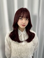 ハピネス 梅田茶屋町店(HAPPINESS) ブリーチなしダブルカラーボルドーカラー