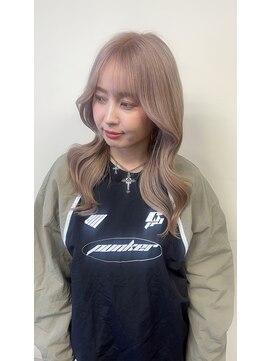 ヘアメイク アリープ(HAIR MAKE ALEAP) ホワイトピンクベージュ