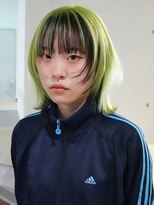 アルバム 池袋(ALBUM) ウルフレイヤーミディアムおくれ毛前髪カット美髪_ba546241