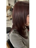 レッドブラウン＋顔周りレイヤー