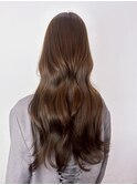 くびれヘア顔周りレイヤー美髪韓国ヘアロング_ba550031