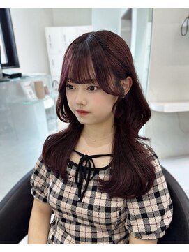 ベレーザシェルト(Beleza scelto) 14454オリーブグレージュ韓国風巻きレイヤーカットワンホンヘア