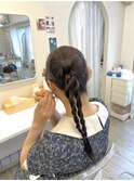 サイド立体リボンヘア
