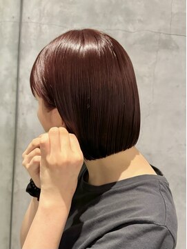 ガーデントウキョウ(GARDEN Tokyo) ボブ/ブリーチなしダブルカラー/チェリーレッド