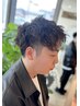 メンズカット+ナチュラルパーマ ¥11000
