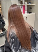 ブリーチなし透明感カラー