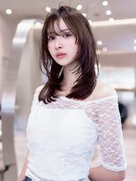 ハバナ 新宿(HAVANA)&nbsp;ミディアムレイヤーカットx大人ガーリー前髪顔周りレイヤー