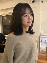 ライン(LINE)&nbsp;レイヤーカット/グレージュカラー