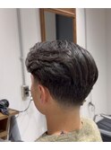 渋谷　フェード　ニュアンスパーマ　リバースセンターパート