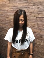 ソア フォー ヘアー(Soi for hair)&nbsp;髪質改善♪艶感たっぷり重め黒髪ストレート×ダークブラウン