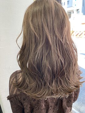 シェノン 梅田(CHAINON) 前髪小顔カット×くびれミディ×ラベンダーミルクティーカラー