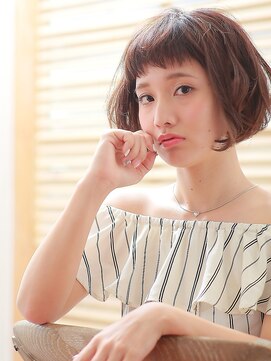 オーブ ヘアー アムール 学芸大学店(AUBE HAIR amour) ショートバングとパーマのコントラストが絶妙♪