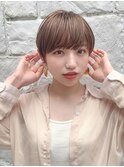 オシャレ可愛い丸みマッシュショート