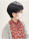 【松戸　駅近】黒髪　丸み耳かけショート