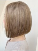 ＊ショートボブハイトーンベージュボブ新百合ヶ丘イルミナカラー