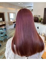ニコ ヘアリラクゼーション(Nico hair relaxation)&nbsp;ピンク系カラーロング大人かわいいうる艶髪20代