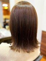 アークスヘアー&nbsp;べージュ裾カラー髪質改善カラー透明感肩ライン外ハネ