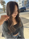透け感暗髪