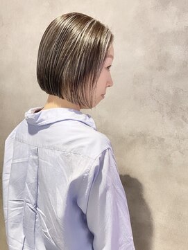 ゴウトゥデイ 渋谷MODI店(GO TODAY) ミニボブ×白髪隠しハイライト