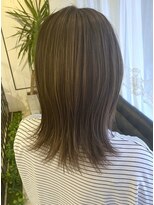 ベルメール ヘアー(Belle mer hair) オリーブベージュアッシュベージュ　ミディアムウルフ　髪質改善