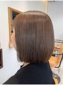 ダブルカラーショートボブインナーカラーハイライトケアブリーチ