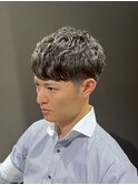 ビジネスツーブロック 束感クロップマッシュショート