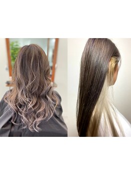 オシャレに妥協したくない大人女性もお任せください◇ケアブリーチで赤みを消した柔らかなペールカラーに＊