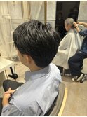 (銀座)大人男子オススメ！センターパートの黒髪ナチュラルヘア