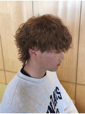 マッシュウルフ波巻きツイストスパイラルパーマ