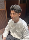オールバックパーマ