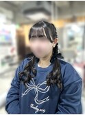 編み込みツイン