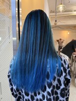 ピノ(pino.)&nbsp;バレイヤージュブルーネイビーアンブレラカラーケアブリーチ