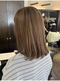 シークレットハイライト　ハイライト　ベージュ　透明感カラー