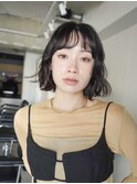 ◎韓国ヘアー顔周りレイヤーボブミディアムおくれ毛前髪万代新潟